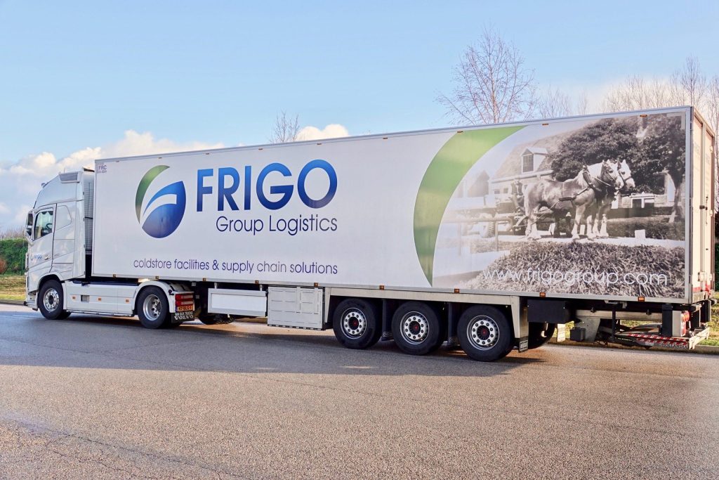 Frigo Group Transport vrieskuil-aanhanger voor diepvriestransport en palletvervoer naar meerdere landen