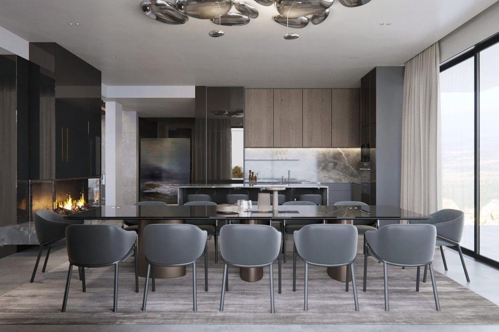 Elegant ingerichte private dining ruimte met zachte verlichting en bloemstukken voor speciale gelegenheden